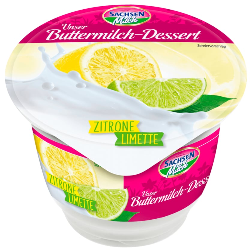 Sachsenmilch Buttermilch Dessert Zitrone Limette 200g